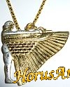 Imitation Jewelry / Pendent /Pharoanic  / Isis Standing with Stretching Wings / Gold Plated